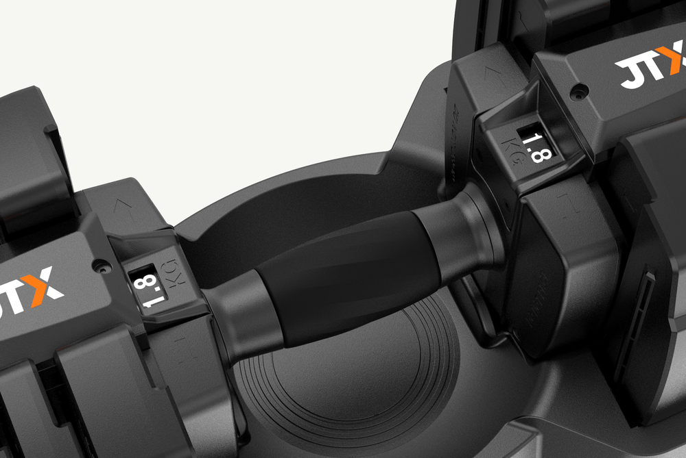 Close Up of Adjustable Dumbbell Handle