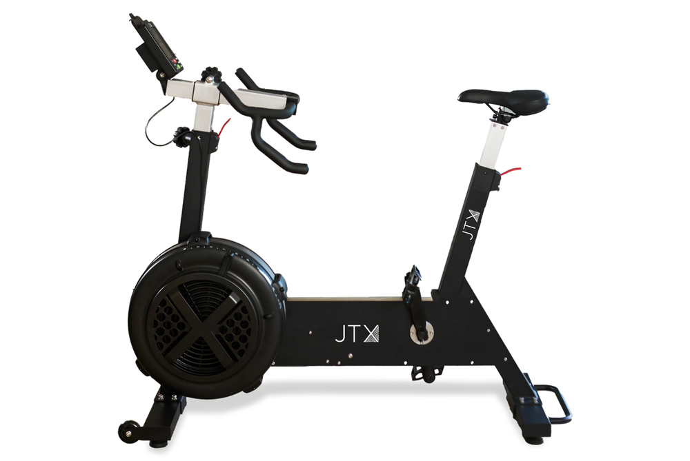 Black JTX Ignite AirX Rider fan bike on a white background.