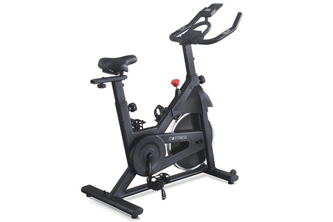 Black JTX Cyclo-3M exercise bike on a white background.