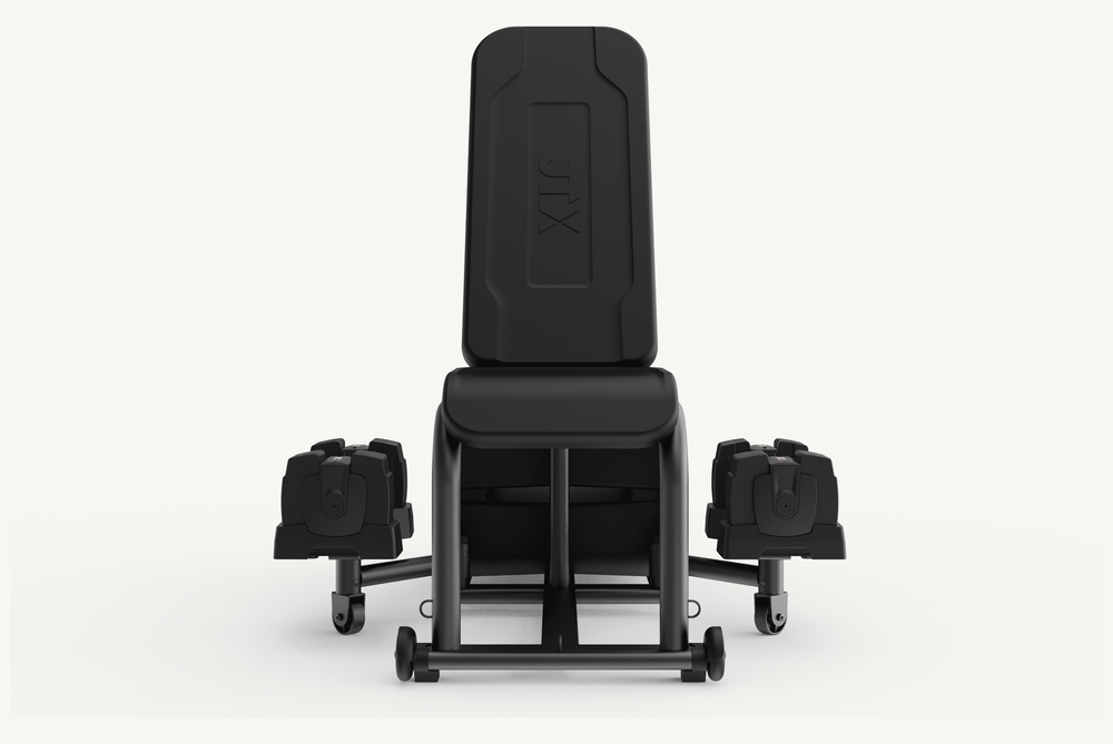 JTX 14kg Adjustable Dumbbells On JTX Keystone Bench