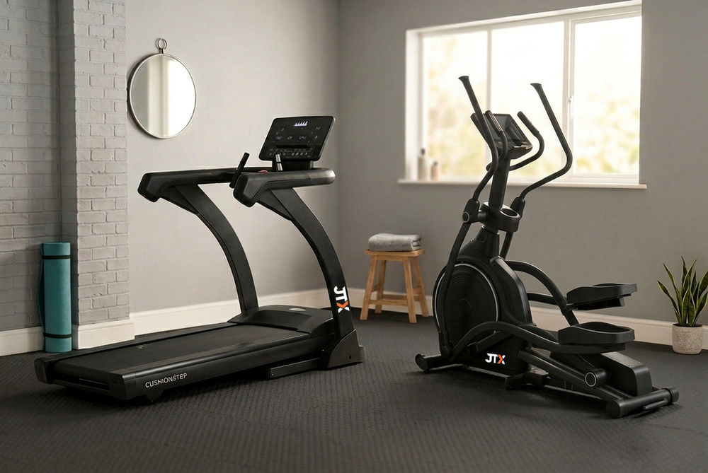 JTX Club Pro treadmill and Zenith Rise Cross Trainer