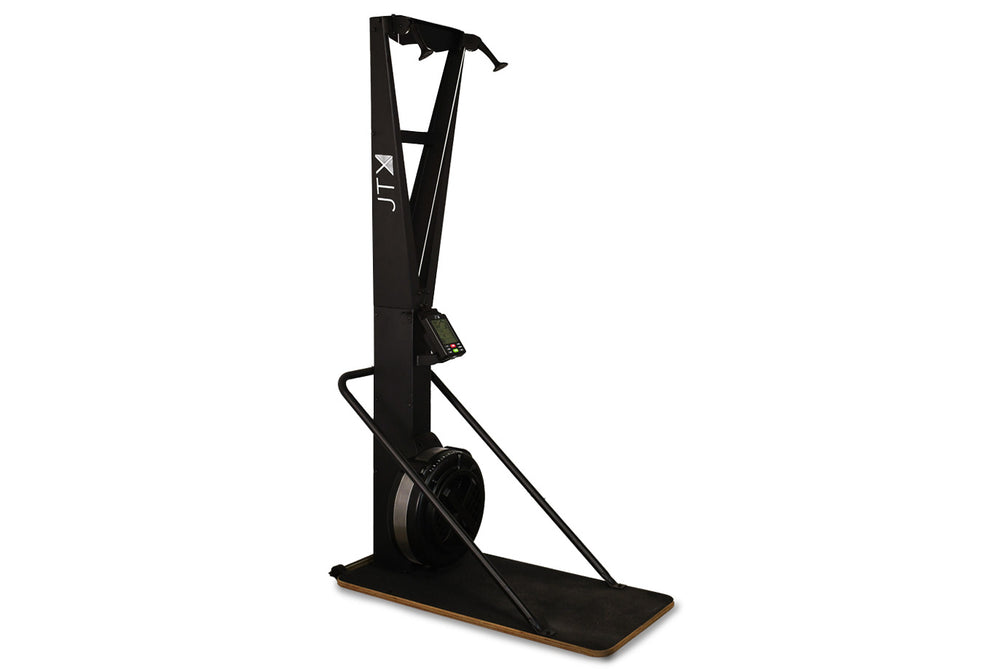 Black JTX Ignite AirX Skier ski machine on a white background.