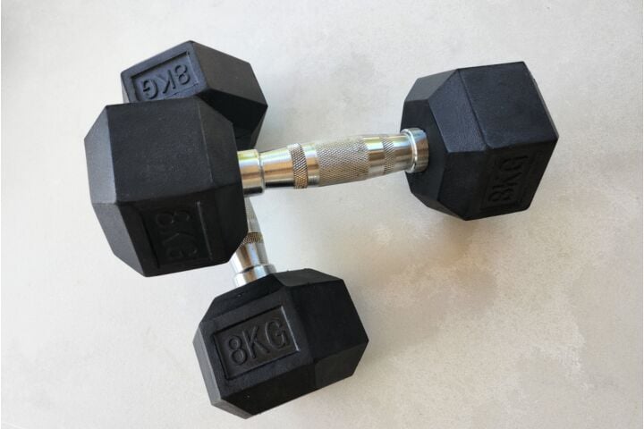 8Kg Hex Rubber Dumbbell Set- JTX Fitness