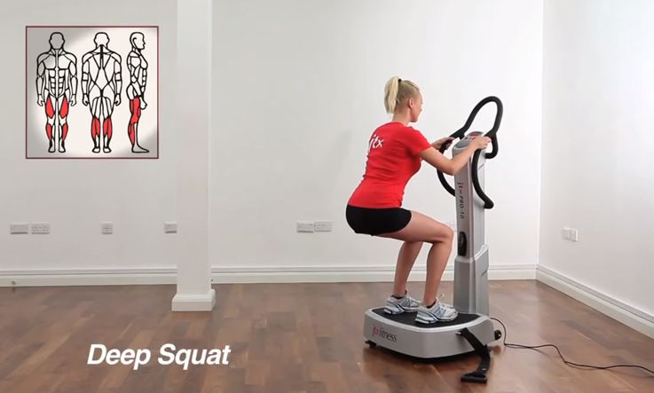Deep Squat Vibration Plate Exercises For Lower Body Tone