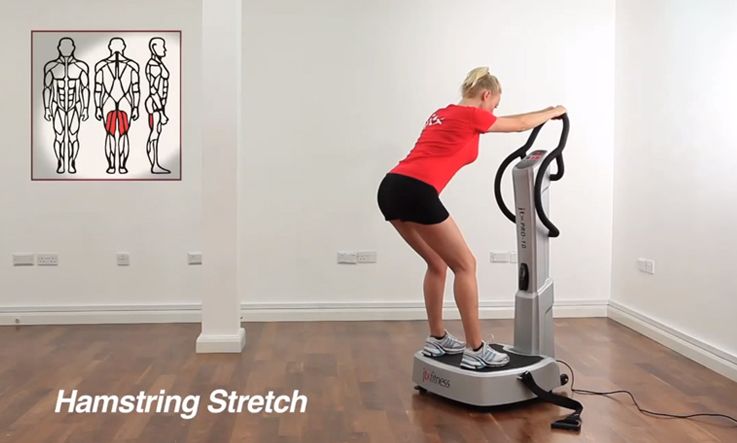 Hamstrings Stretch On A Vibration Plate Or At Home