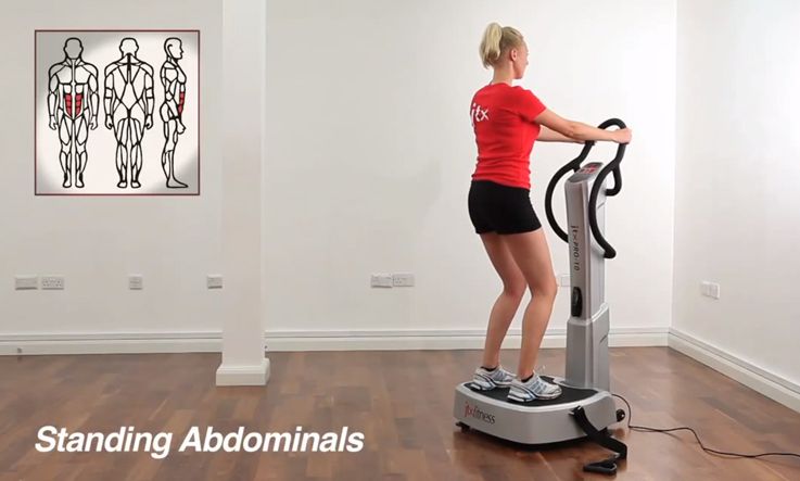 Standing Abdominal Workout On A Vibration Plate