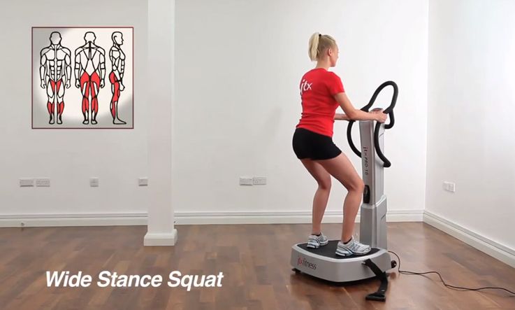Vibration Plate Squat | Wide Stance For Inner Thighs