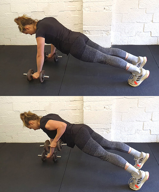 Dumbbell Workout - Renegade Row