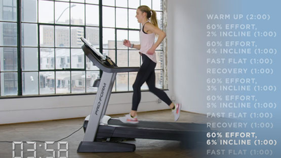 Treadmill workout for building strength